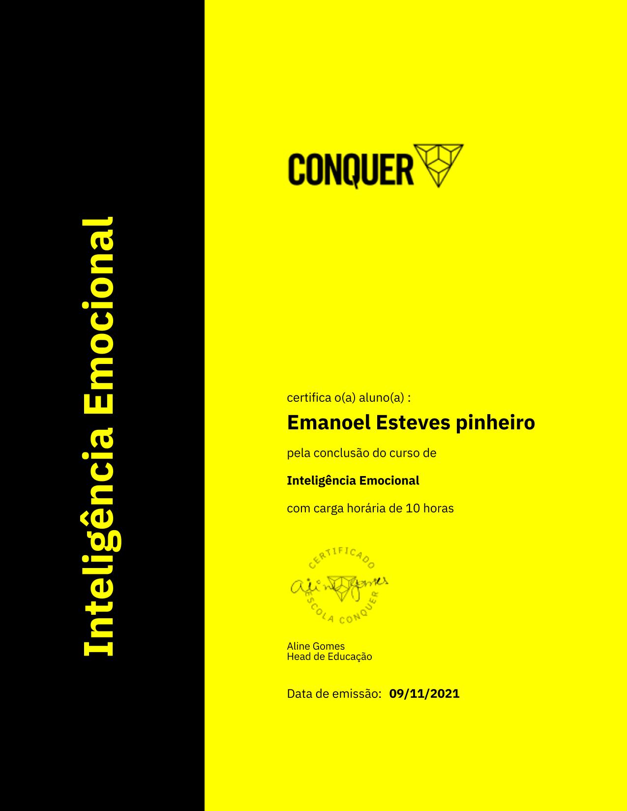 Certificado de Inteligência Emocional